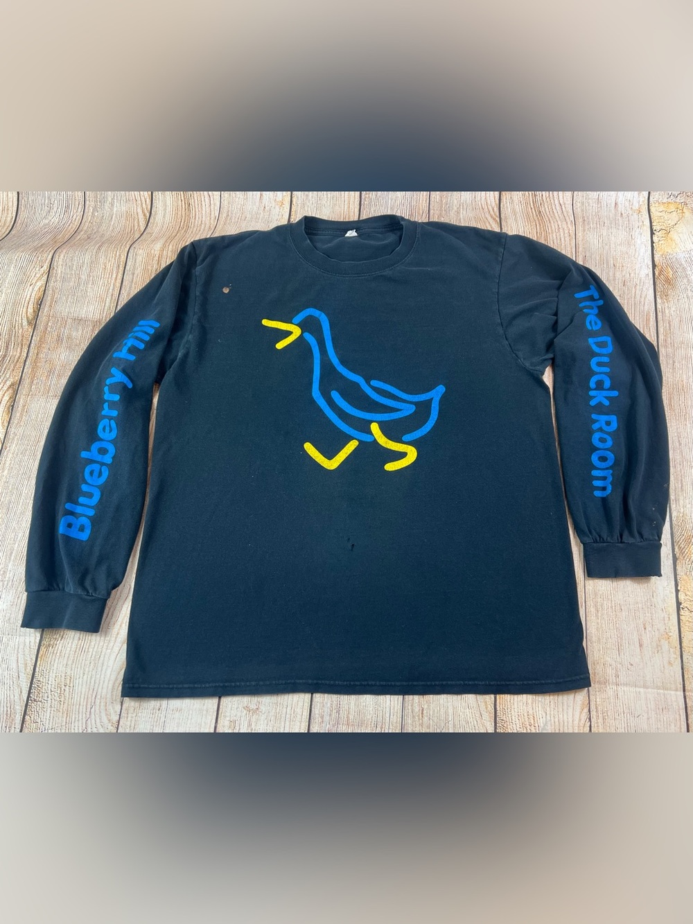 Vintage Blueberry Hill The Duck Room St Louis Longsleeve Black Shirt Size Large